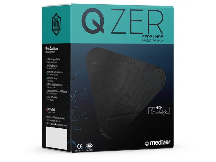 Medizer QZER FFP2 Maske (10 Stück / schwarz oder weiß) – Bild 4