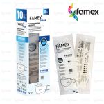FAMEX FFP2 Maske in Fischform (10 Stück / schwarz oder weiß)