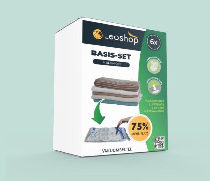 Leo Vakuumbeutel für Textilien Klassik-Set – 6x „grand“ (55 x 90 cm)