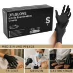 Dr. Glove Nitril Einmalhandschuhe puderfrei, schwarz 100 Stück