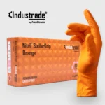 Meditrade Stellar-Grip Nitrilhandschuhe mit Diamantstruktur - Orange