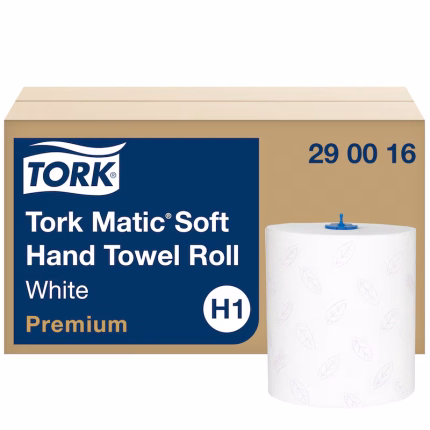 Tork Matic® Soft Papierhandtücher H1 Premium, 6 Rollen à 100 m, Weiß, 290016